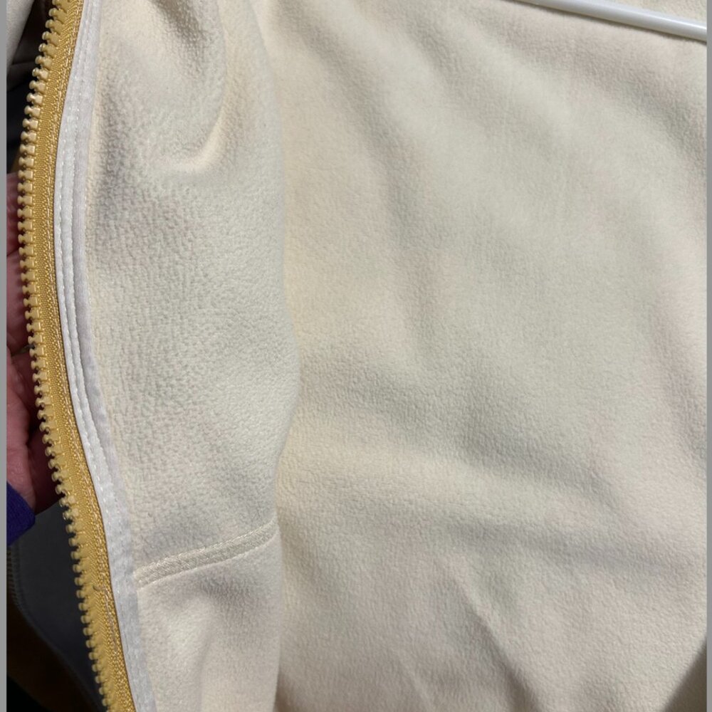 Burton Cream/Mustard Full‎ Zip Fleece-Lined Hoodie Women's Size M - Picture 10 of 12